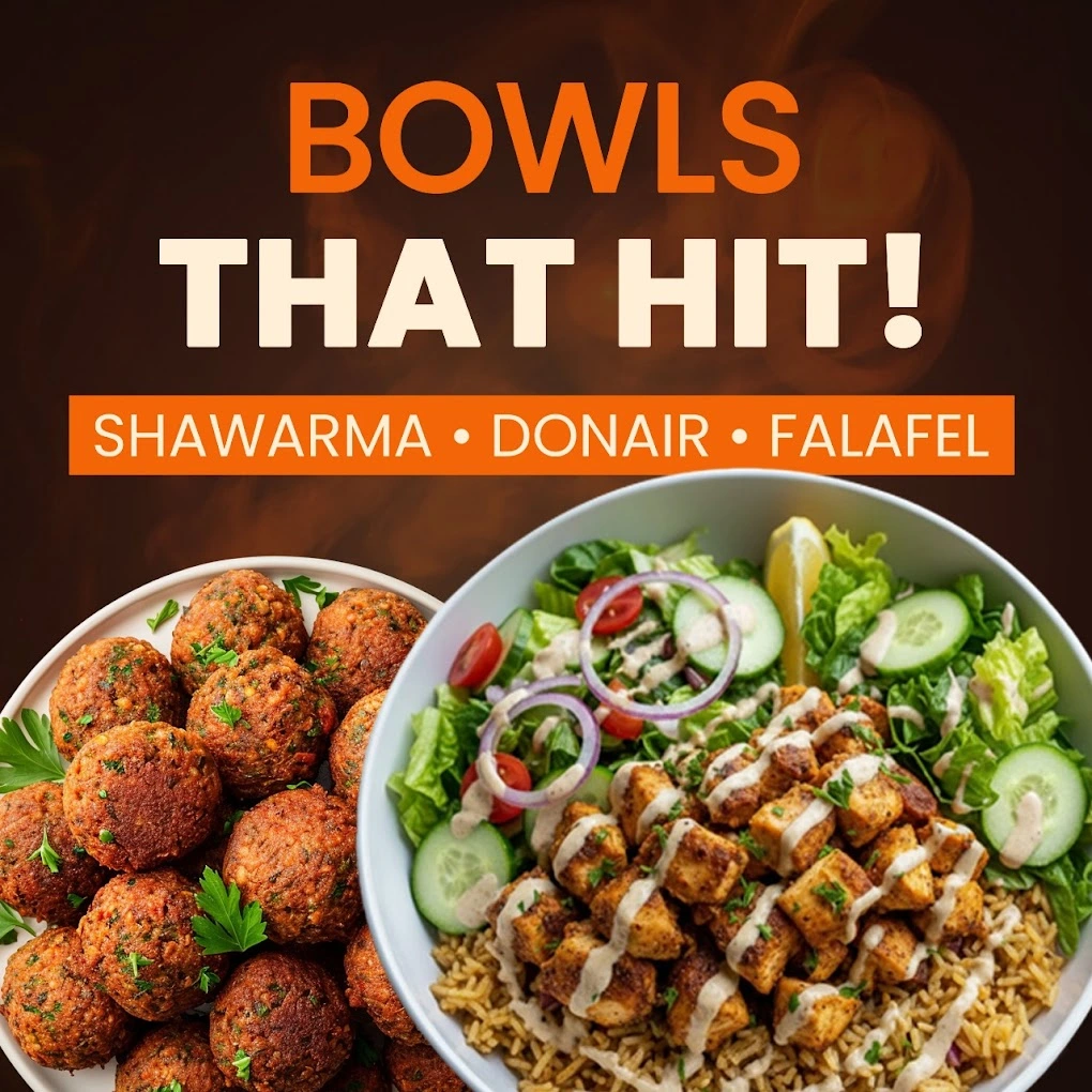 Greek-style souvlaki at Flame & Bite Bowness Calgary